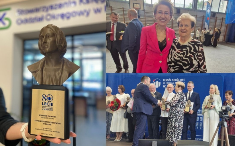 SKWP Koszalin uhonorowane statuetką KOPERNIK EKONOMA Przyjaciel Szkoły